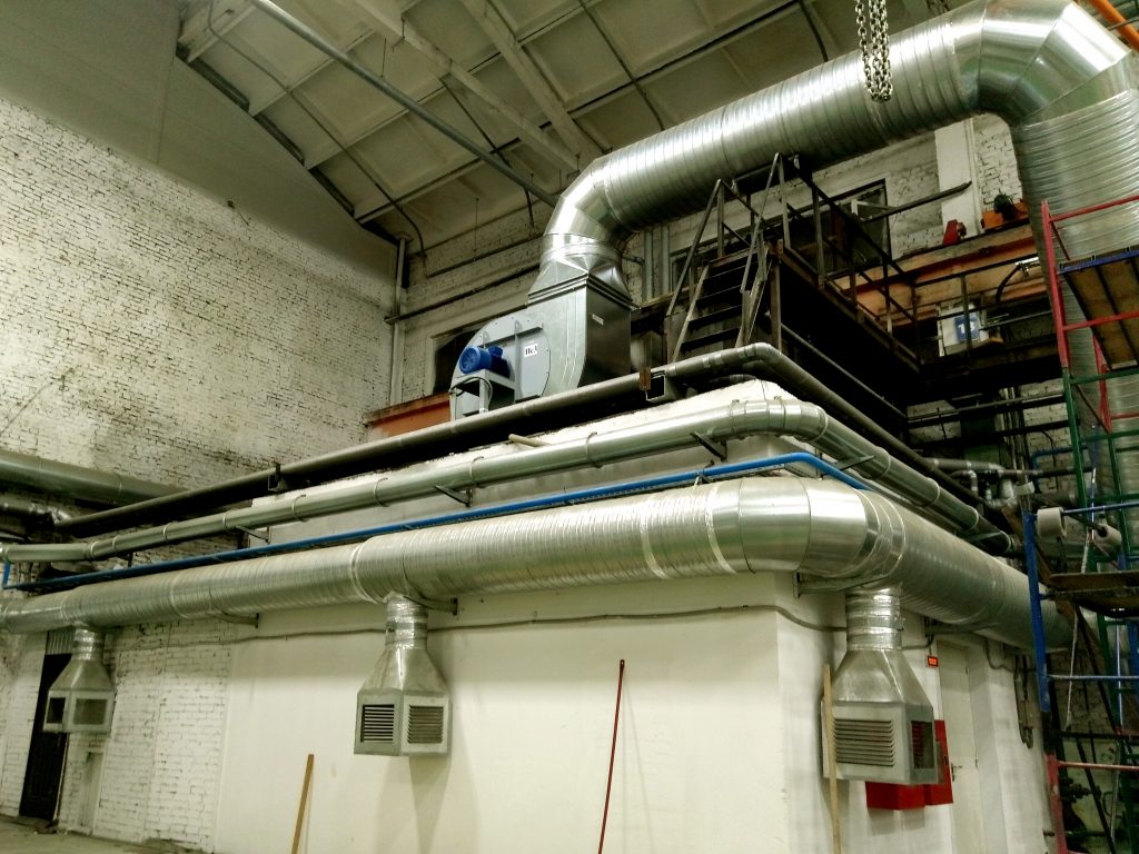 Работы по монтажу системы аспирации